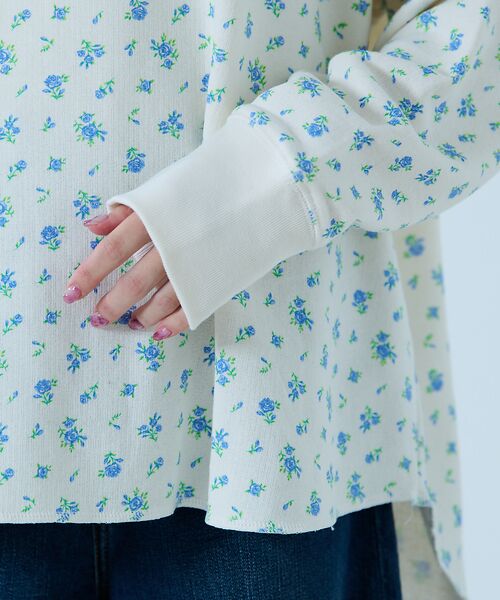 Rouge vif la cle / ルージュ・ヴィフ ラクレ スウェット | 【JEMORGAN / ジェーイーモーガン】ガーゼ裏毛 花柄クルースウェット/J | 詳細17