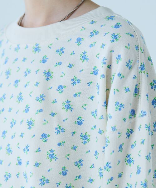 Rouge vif la cle / ルージュ・ヴィフ ラクレ スウェット | 【JEMORGAN / ジェーイーモーガン】ガーゼ裏毛 花柄クルースウェット/J | 詳細18