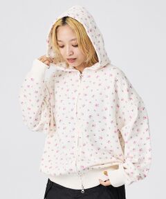 Rouge vif la cle / ルージュ・ヴィフ ラクレ パーカー | 【JEMORGAN/ジェーイーモーガン】ガーゼ裏毛花柄フルジップパーカー/JF6