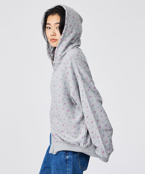 Rouge vif la cle / ルージュ・ヴィフ ラクレ パーカー | 【JEMORGAN/ジェーイーモーガン】ガーゼ裏毛花柄フルジップパーカー/JF6 | 詳細9