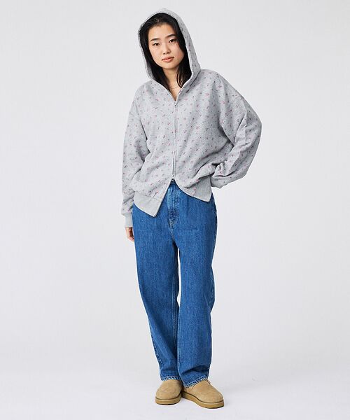 Rouge vif la cle / ルージュ・ヴィフ ラクレ パーカー | 【JEMORGAN/ジェーイーモーガン】ガーゼ裏毛花柄フルジップパーカー/JF6 | 詳細10