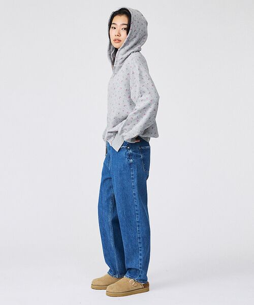 Rouge vif la cle / ルージュ・ヴィフ ラクレ パーカー | 【JEMORGAN/ジェーイーモーガン】ガーゼ裏毛花柄フルジップパーカー/JF6 | 詳細11