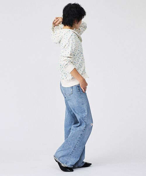 Rouge vif la cle / ルージュ・ヴィフ ラクレ パーカー | 【JEMORGAN/ジェーイーモーガン】ガーゼ裏毛花柄フルジップパーカー/JF6 | 詳細16