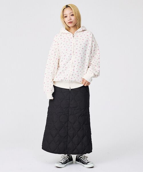 Rouge vif la cle / ルージュ・ヴィフ ラクレ パーカー | 【JEMORGAN/ジェーイーモーガン】ガーゼ裏毛花柄フルジップパーカー/JF6 | 詳細19