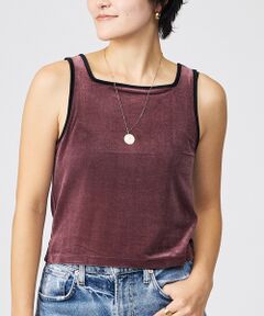 Rouge vif la cle / ルージュ・ヴィフ ラクレ キャミソール・チューブトップ | 【Keena/キーナ】ベルベットタンクトップス/トップス/ベロア/レイヤード【W