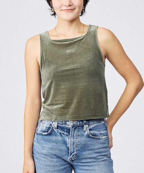 Rouge vif la cle / ルージュ・ヴィフ ラクレ キャミソール・チューブトップ | 【Keena/キーナ】ベルベットタンクトップス/トップス/ベロア/レイヤード【W | 詳細1