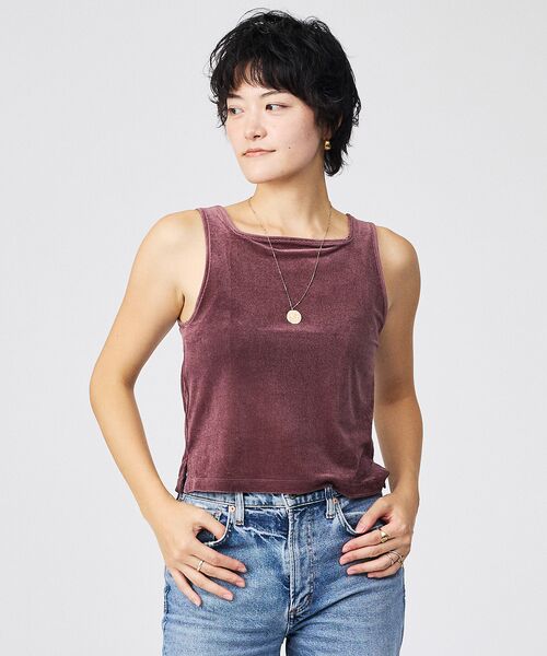 Rouge vif la cle / ルージュ・ヴィフ ラクレ キャミソール・チューブトップ | 【Keena/キーナ】ベルベットタンクトップス/トップス/ベロア/レイヤード【W | 詳細3