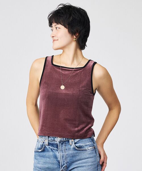 Rouge vif la cle / ルージュ・ヴィフ ラクレ キャミソール・チューブトップ | 【Keena/キーナ】ベルベットタンクトップス/トップス/ベロア/レイヤード【W | 詳細16