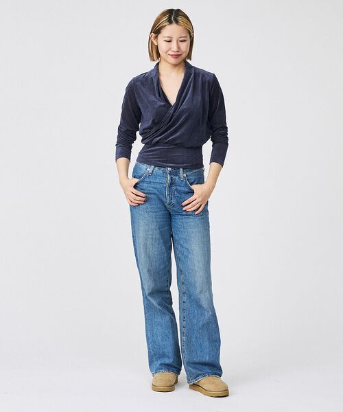 Rouge vif la cle / ルージュ・ヴィフ ラクレ シャツ・ブラウス | 【Keena/キーナ】ベルベットカシュクルートップス/トップス/ベロア/ドレープ | 詳細1