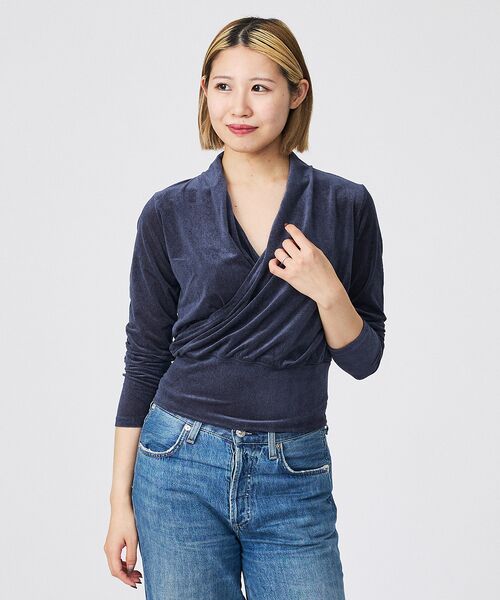 Rouge vif la cle / ルージュ・ヴィフ ラクレ シャツ・ブラウス | 【Keena/キーナ】ベルベットカシュクルートップス/トップス/ベロア/ドレープ | 詳細2