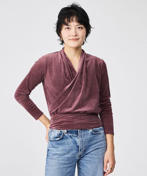 Rouge vif la cle / ルージュ・ヴィフ ラクレ シャツ・ブラウス | 【Keena/キーナ】ベルベットカシュクルートップス/トップス/ベロア/ドレープ | 詳細2