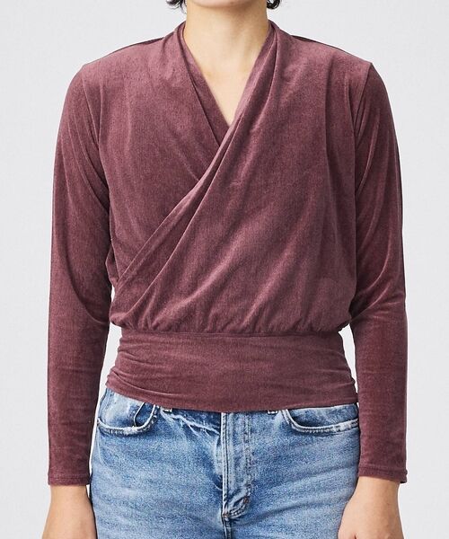 Rouge vif la cle / ルージュ・ヴィフ ラクレ シャツ・ブラウス | 【Keena/キーナ】ベルベットカシュクルートップス/トップス/ベロア/ドレープ | 詳細3