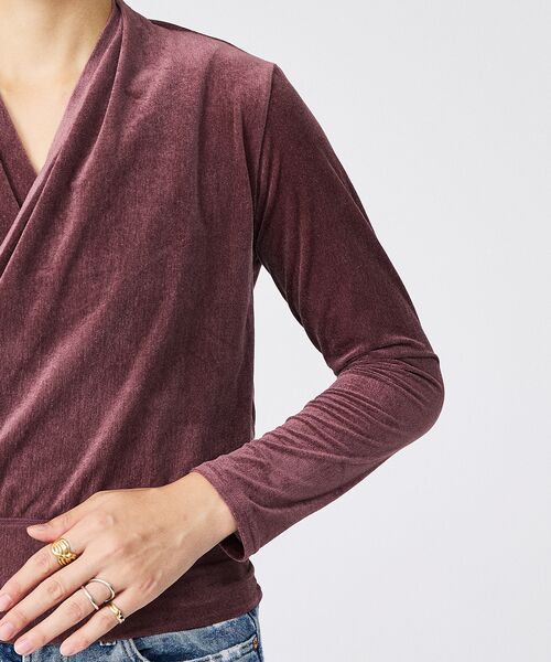 Rouge vif la cle / ルージュ・ヴィフ ラクレ シャツ・ブラウス | 【Keena/キーナ】ベルベットカシュクルートップス/トップス/ベロア/ドレープ | 詳細7