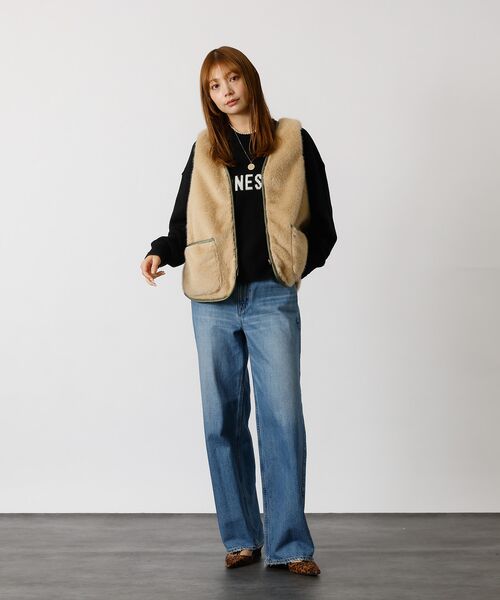 Rouge vif la cle / ルージュ・ヴィフ ラクレ ベスト | 【Le Melange/ル・メランジュ】エコファーベスト/#8553701/ベス | 詳細2