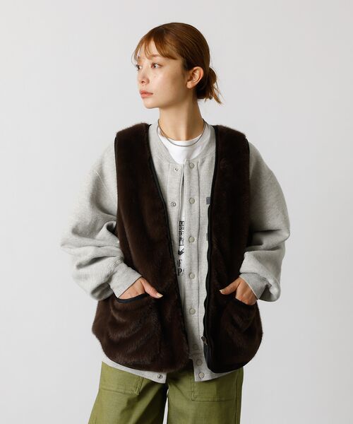 Rouge vif la cle / ルージュ・ヴィフ ラクレ ベスト | 【Le Melange/ル・メランジュ】エコファーベスト/#8553701/ベス | 詳細17