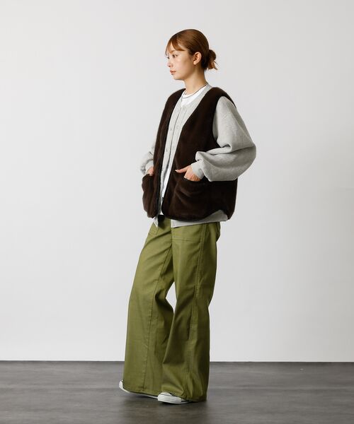 Rouge vif la cle / ルージュ・ヴィフ ラクレ ベスト | 【Le Melange/ル・メランジュ】エコファーベスト/#8553701/ベス | 詳細7