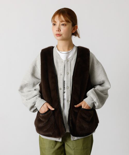 Rouge vif la cle / ルージュ・ヴィフ ラクレ ベスト | 【Le Melange/ル・メランジュ】エコファーベスト/#8553701/ベス | 詳細8