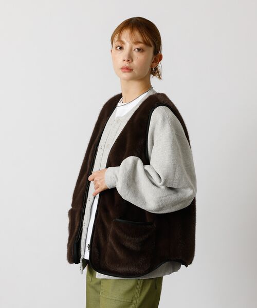 Rouge vif la cle / ルージュ・ヴィフ ラクレ ベスト | 【Le Melange/ル・メランジュ】エコファーベスト/#8553701/ベス | 詳細9