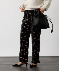 Rouge vif la cle / ルージュ・ヴィフ ラクレ パンツ | 【Le Melange/ル・メランジュ】花柄ベロアパンツ/#8551502/花柄