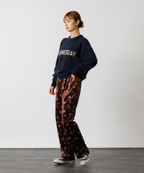 Rouge vif la cle / ルージュ・ヴィフ ラクレ パンツ | 【Le Melange/ル・メランジュ】花柄ベロアパンツ/#8551502/花柄 | 詳細3