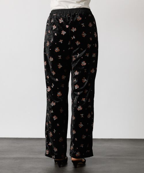 Rouge vif la cle / ルージュ・ヴィフ ラクレ パンツ | 【Le Melange/ル・メランジュ】花柄ベロアパンツ/#8551502/花柄 | 詳細10