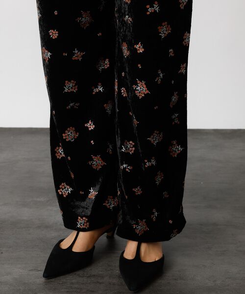 Rouge vif la cle / ルージュ・ヴィフ ラクレ パンツ | 【Le Melange/ル・メランジュ】花柄ベロアパンツ/#8551502/花柄 | 詳細12