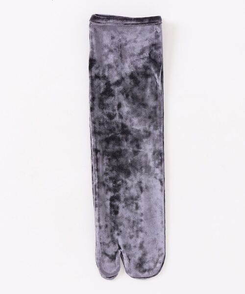 Rouge vif la cle / ルージュ・ヴィフ ラクレ ソックス | 【Keena/キーナ】ベルベットソックス/丈短め/靴下/ベロア【WEB限定】（グレー）