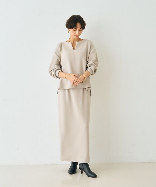 Rouge vif la cle / ルージュ・ヴィフ ラクレ ロング・マキシ丈スカート | 【セットアップ対応】ダブルエアータイトスカート | 詳細7