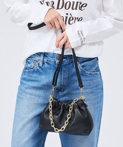 Rouge vif la cle / ルージュ・ヴィフ ラクレ ショルダーバッグ | 【AULENTTI/オウレンティ】2WAYギャザーチェーン付ミニバッグ/ショルダ | 詳細1