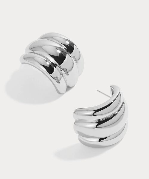 Rouge vif la cle/[WEBt N yLILI CLASPE/NXvzELSA SHIELD EARRINGS Vo[ F