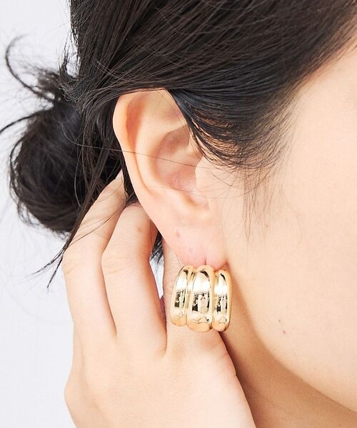 Rouge vif la cle/[WEBt N yLILI CLASPE/NXvzELSA SHIELD EARRINGS S[h F