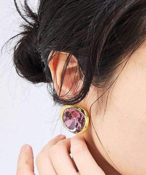 Rouge vif la cle / ルージュ・ヴィフ ラクレ ピアス・イヤリング | 【Kenneth Jay Lane/ケネス ジェイ レーン】アメジストイヤリング（ゴールド）