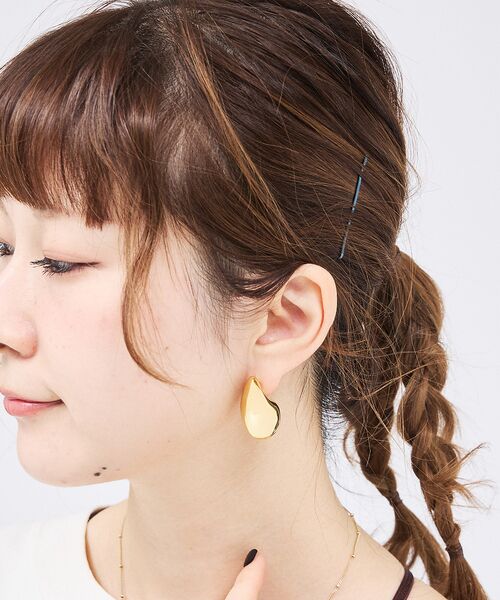 Rouge vif la cle / ルージュ・ヴィフ ラクレ ピアス・イヤリング | 【MC STUDIO/エムシースタジオ】ティアドロップ オーバルピアス【予約】 | 詳細1