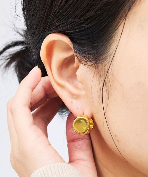 Rouge vif la cle / ルージュ・ヴィフ ラクレ ピアス・イヤリング | 【MC STUDIO/エムシースタジオ】キューブボリュームピアス【予約】（ゴールド）