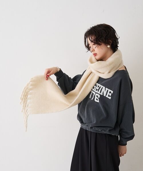 Rouge vif la cle / ルージュ・ヴィフ ラクレ マフラー・ショール・スヌード・ストール | 【一部店舗限定】ボリュームフリンジマフラー/ストール | 詳細1