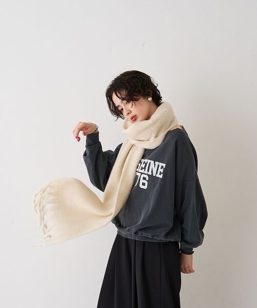 Rouge vif la cle / ルージュ・ヴィフ ラクレ マフラー・ショール・スヌード・ストール | 【一部店舗限定】ボリュームフリンジマフラー/ストール | 詳細2