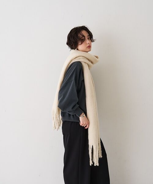 Rouge vif la cle / ルージュ・ヴィフ ラクレ マフラー・ショール・スヌード・ストール | 【一部店舗限定】ボリュームフリンジマフラー/ストール | 詳細3