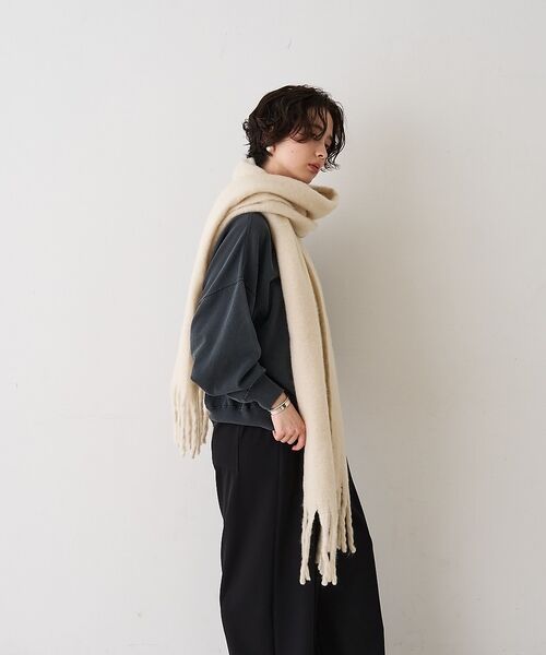Rouge vif la cle / ルージュ・ヴィフ ラクレ マフラー・ショール・スヌード・ストール | 【一部店舗限定】ボリュームフリンジマフラー/ストール | 詳細4