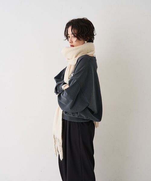 Rouge vif la cle / ルージュ・ヴィフ ラクレ マフラー・ショール・スヌード・ストール | 【一部店舗限定】ボリュームフリンジマフラー/ストール | 詳細5