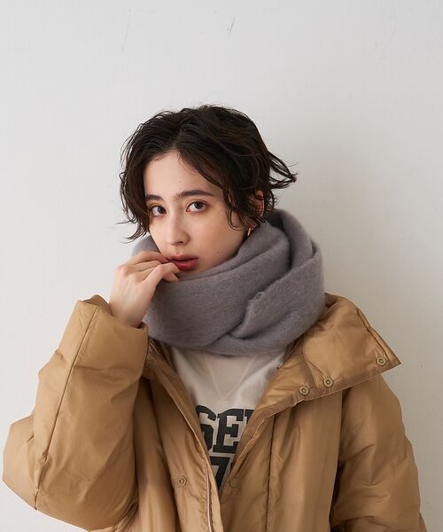 Rouge vif la cle / ルージュ・ヴィフ ラクレ マフラー・ショール・スヌード・ストール | 【一部店舗限定】ボリュームフリンジマフラー/ストール | 詳細10