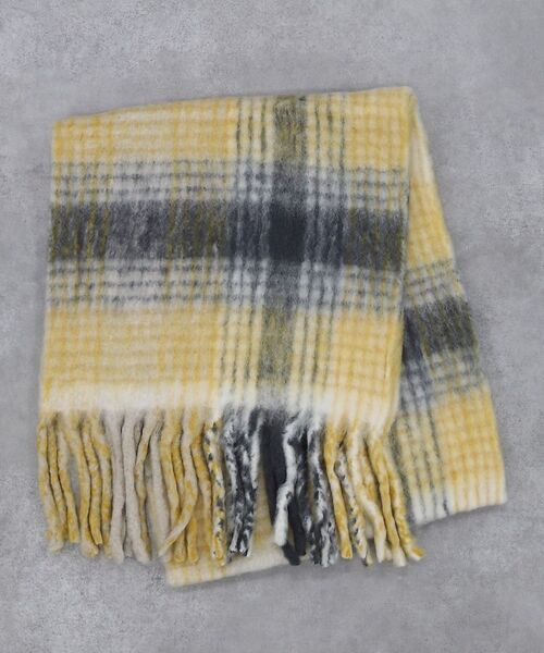 Rouge vif la cle / ルージュ・ヴィフ ラクレ マフラー・ショール・スヌード・ストール | チェックマフラー/40x180/マフラー大判/ロング/お出かけ | 詳細1