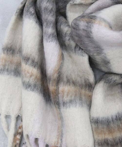 Rouge vif la cle / ルージュ・ヴィフ ラクレ マフラー・ショール・スヌード・ストール | チェックマフラー/40x180/マフラー大判/ロング/お出かけ | 詳細8