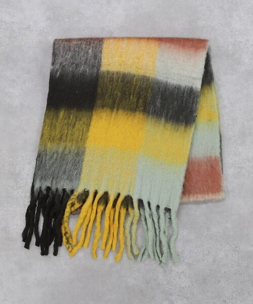 Rouge vif la cle / ルージュ・ヴィフ ラクレ マフラー・ショール・スヌード・ストール | チェックマフラー/40x180/マフラー大判/ロング/お出かけ | 詳細13