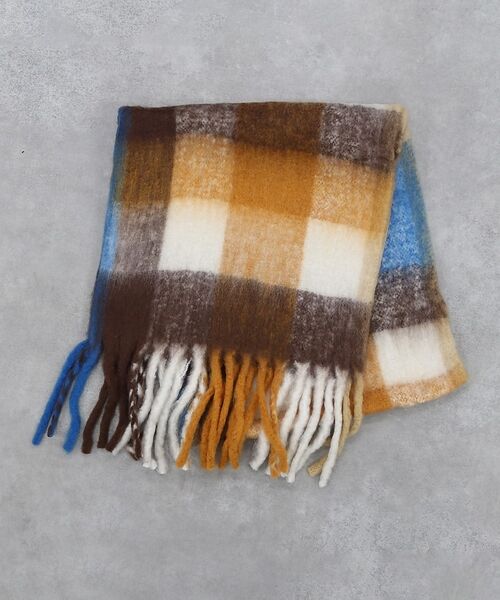 Rouge vif la cle / ルージュ・ヴィフ ラクレ マフラー・ショール・スヌード・ストール | チェックマフラー/40x180/マフラー大判/ロング/お出かけ | 詳細16