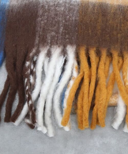 Rouge vif la cle / ルージュ・ヴィフ ラクレ マフラー・ショール・スヌード・ストール | チェックマフラー/40x180/マフラー大判/ロング/お出かけ | 詳細17