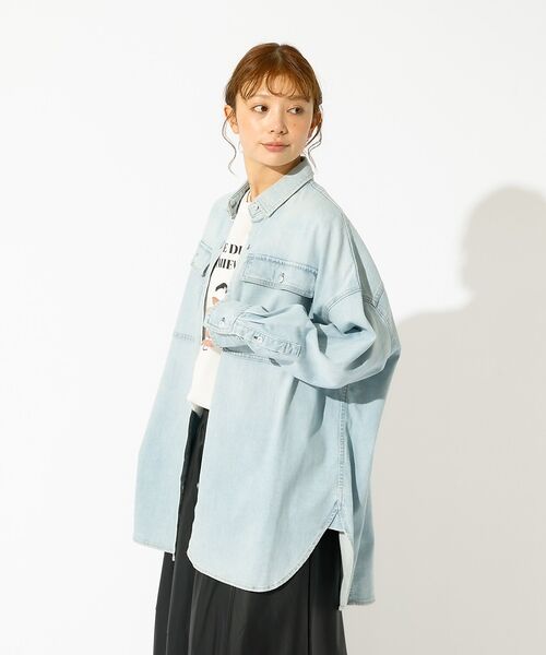 Rouge vif la cle / ルージュ・ヴィフ ラクレ シャツ・ブラウス | 【Healthy denim / ヘルシーデニム】Almond / デニムシャツ | 詳細10