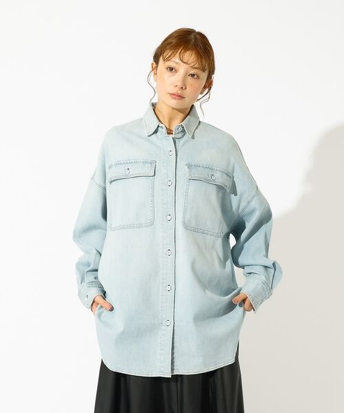 Rouge vif la cle / ルージュ・ヴィフ ラクレ シャツ・ブラウス | 【Healthy denim / ヘルシーデニム】Almond / デニムシャツ | 詳細12