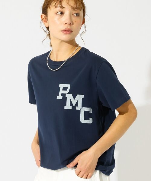 Rouge vif la cle / ルージュ・ヴィフ ラクレ Tシャツ | 【REMI RELIEF / レミレリーフ】LW加工T "RMC" / ロゴTシ（ネイビー）