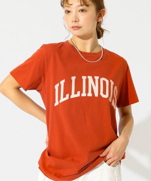 Rouge vif la cle / ルージュ・ヴィフ ラクレ Tシャツ | 【REMI RELIEF / レミレリーフ】LW加工T "ILLINOIS" /（レッド）