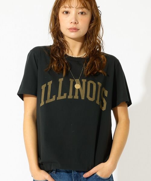 Rouge vif la cle / ルージュ・ヴィフ ラクレ Tシャツ | 【REMI RELIEF / レミレリーフ】LW加工T "ILLINOIS" /（ブラック）